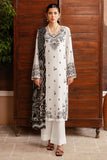 AFSANAH - 3PC DHANAK EMBROIDERED SHIRT WITH TWILL PRINTED SHAWL AND TROUSER - HZG1963