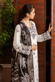 AFSANAH - 3PC DHANAK EMBROIDERED SHIRT WITH TWILL PRINTED SHAWL AND TROUSER - HZG1963