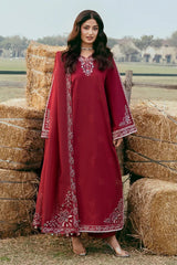 IZEL - 3PC LAWN EMBROIDERED SHIRT WITH COTTON NET EMBROIDERED DUPATTA AND TROUSER - HZG3105