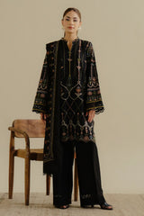 ZARA SHAH JAHAN - 3PC LAWN EMBROIDERED SHIRT WITH CHIFFON EMBROIDERED DUPATTA AND TROUSER - HZG2280