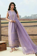 IZEL - 3PC LAWN EMBROIDERED SHIRT WITH COTTON NET EMBROIDERED DUPATTA AND TROUSER - HZG3104