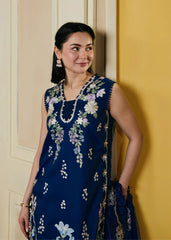 MARYAM HUSSAIN - 3PC LAWN EMBROIDERED SHIRT WITH MANAAR EMBROIDERED DUPATTA AND TROUSER - HZG3032