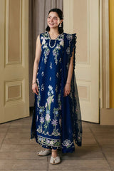 MARYAM HUSSAIN - 3PC LAWN EMBROIDERED SHIRT WITH MANAAR EMBROIDERED DUPATTA AND TROUSER - HZG3032
