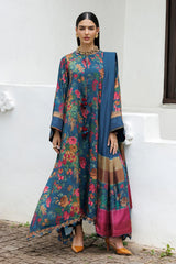 BAROQUE - 3PC KARANDI PRINTED SHIRT WITH KARANDI PRINTED SHAWL AND TROUSER - HZG3142