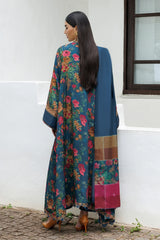 BAROQUE - 3PC KARANDI PRINTED SHIRT WITH KARANDI PRINTED SHAWL AND TROUSER - HZG3142