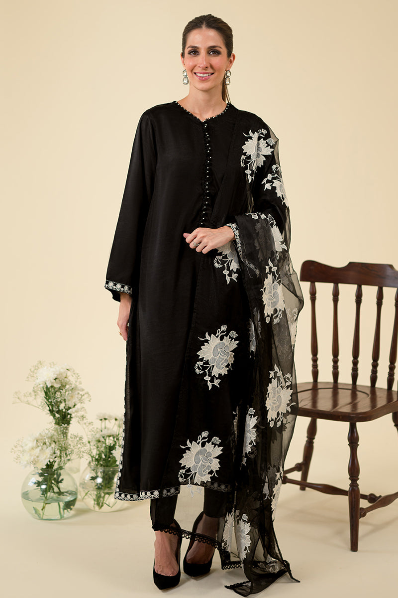 CROSS STITCH - 3PC LAWN EMBROIDERED SHIRT WITH ORGANZA EMBROIDERED DUPATTA AND TROUSER - HZG1720