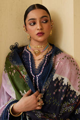 SUFFUSE - 3PC LAWN CHIKANKAARI EMBROIDERED SHIRT WITH CHIFFON PRINTED DUPATTA AND TROUSER - HZG2689