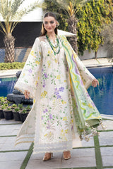 CRIMSON - 3PC LAWN PRINTED SHIRT WITH SILK PRINTED DUPATTA AND TROUSER - HZG2931