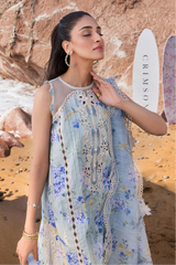 CRIMSON - 3PC LAWN PRINTED SHIRT WITH SILK PRINTED DUPATTA AND TROUSER - HZG2983