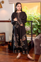 URGE - 2PC DHANAK EMBROIDERED SHIRT AND EMBROIDERED TROUSER - HZU2482