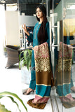 URGE - 3PC KHADDAR SEQUEN CHIKANKAARI EMBROIDERED SHIRT WITH PASHMINA JACQUARD SHAWL AND TROUSER - HZG2050