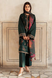 JAZMIN - 3PC DHANAK EMBROIDERED SHIRT WITH TWILL PRINTED SHAWL AND TROUSER - HZG1973