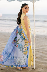 SERAN - 3PC LAWN EMBROIDERED SHIRT WITH CHIFFON PRINTED DUPATTA AND TROUSER - HZG2895