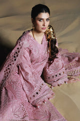 NUREH - 3PC LAWN EMBROIDERED SHIRT WITH KHADDI NET EMBROIDERED DUPATTA AND TROUSER - HZG2883