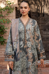 BAROQUE - 3PC KHADDAR PRINTED SHIRT WITH KHADDAR PRINTED DUPATTA AND TROUSER - HZU2555