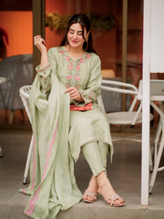 GARNET - 3PC LAWN EMBROIDERED SHIRT WITH CHIFFON EMBROIDERED DUPATTA AND TROUSER - HZG1602