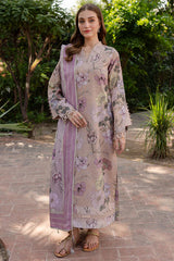 BAROQUE - 3PC KHADDAR PRINTED SHIRT WITH KHADDAR PRINTED DUPATTA AND TROUSER - HZU2554