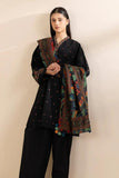 SAPPHIRE - 3PC DHANAK EMBROIDERED SHIRT WITH TWILL PRINTED SHAWL AND TROUSER - HZG1959