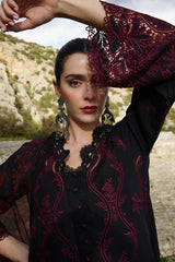 IMAGE - 3PC LAWN EMBROIDERED SHIRT WITH CHIFFON PRINTED DUPATTA AND TROUSER - HZG2868