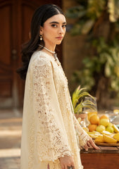 ELAF - 3PC LAWN CHIKANKAARI EMBROIDERED SHIRT WITH CHIFFON PRINTED DUPATTA AND TROUSER - HZG2729
