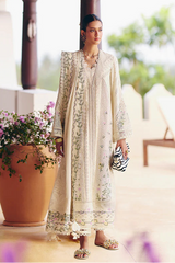 SUFFUSE - 3PC LAWN CHIKANKARI EMBROIDERED SHIRT WITH KHADDI NET EMBROIDERED DUPATTA AND TROUSER - HZG2864