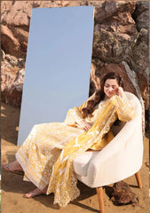 IMROZIA - 3PC LAWN EMBROIDERED SHIRT WITH KHADDI NET EMBROIDERED DUPATTA AND TROUSER - HZG2889