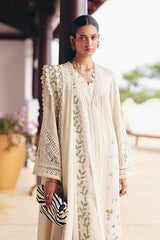 SUFFUSE - 3PC LAWN CHIKANKARI EMBROIDERED SHIRT WITH KHADDI NET EMBROIDERED DUPATTA AND TROUSER - HZG2864