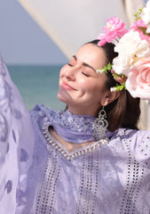 IMROZIA - 3PC LAWN CHIKANKAARI EMBROIDERED SHIRT WITH KHADDI NET EMBROIDERED DUPATTA AND TROUSER - HZG2862