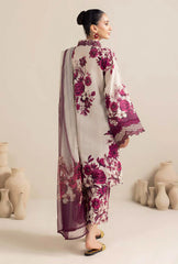 ADAN LIBAS - 3PC LAWN PRINTED SHIRT WITH SILK PRINTED DUPATTA AND TROUSER - HZG2987