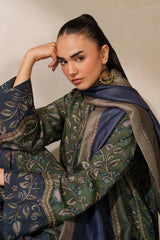 BAROQUE - 3PC VISCOSE PRINTED SHIRT WITH VISCOSE PRINTED DUPATTA AND TROUSER - HZU2520