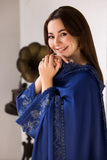 SOBIA NAZIR - 3PC DHANAK EMBROIDERED SHIRT WITH DHANAK EMBROIDERED SHAWL AND TROUSER - HZG2028