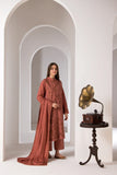 SOBIA NAZIR - 3PC DHANAK EMBROIDERED SHIRT WITH DHANAK EMBROIDERED SHAWL AND TROUSER - HZG2027