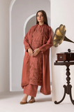 SOBIA NAZIR - 3PC DHANAK EMBROIDERED SHIRT WITH DHANAK EMBROIDERED SHAWL AND TROUSER - HZG2027