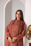 SOBIA NAZIR - 3PC DHANAK EMBROIDERED SHIRT WITH DHANAK EMBROIDERED SHAWL AND TROUSER - HZG2027