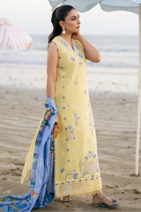 SERAN - 3PC LAWN EMBROIDERED SHIRT WITH CHIFFON PRINTED DUPATTA AND TROUSER - HZG2895