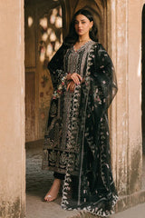 FIONA - 3PC LAWN EMBROIDERED SHIRT WITH COTTON NET EMBROIDERED DUPATTA AND TROUSER - HZG3084