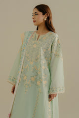 ZARA SHAH JAHAN - 3PC LAWN EMBROIDERED SHIRT WITH CHIFFON PRINTED DUPATTA AND TROUSER - HZG2294