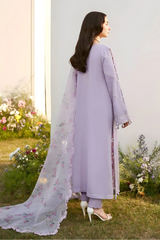 ALLYS - 3PC LAWN EMBROIDERED SHIRT WITH MANAAR PRINTED DUPATTA AND TROUSER - HZG3096