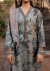 BAROQUE - 3PC KHADDAR PRINTED SHIRT WITH KHADDAR PRINTED DUPATTA AND TROUSER - HZU2555