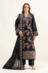 SAPPHIRE - 3PC LAWN EMBROIDERED SHIRT WITH CHIFFON EMBROIDERED DUPATTA AND TROUSER - HZG3086