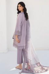 JAZMIN - 3PC LAWN EMBROIDERED SHIRT WITH ORGANZA EMBROIDERED DUPATTA AND TROUSER - HZG1587