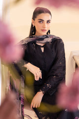 IZNIK - 3PC DHANAK EMBROIDERED SHIRT WITH TWILL PRINTED SHAWL AND TROUSER - HZG2423