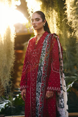 SUFFUSE - 3PC LAWN EMBROIDERED SHIRT WITH CHIFFON PRINTED DUPATTA AND TROUSER - HZG2835
