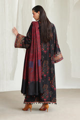 BAROQUE - 3PC KARANDI PRINTED SHIRT WITH KARANDI PRINTED SHAWL AND TROUSER - HZG3146