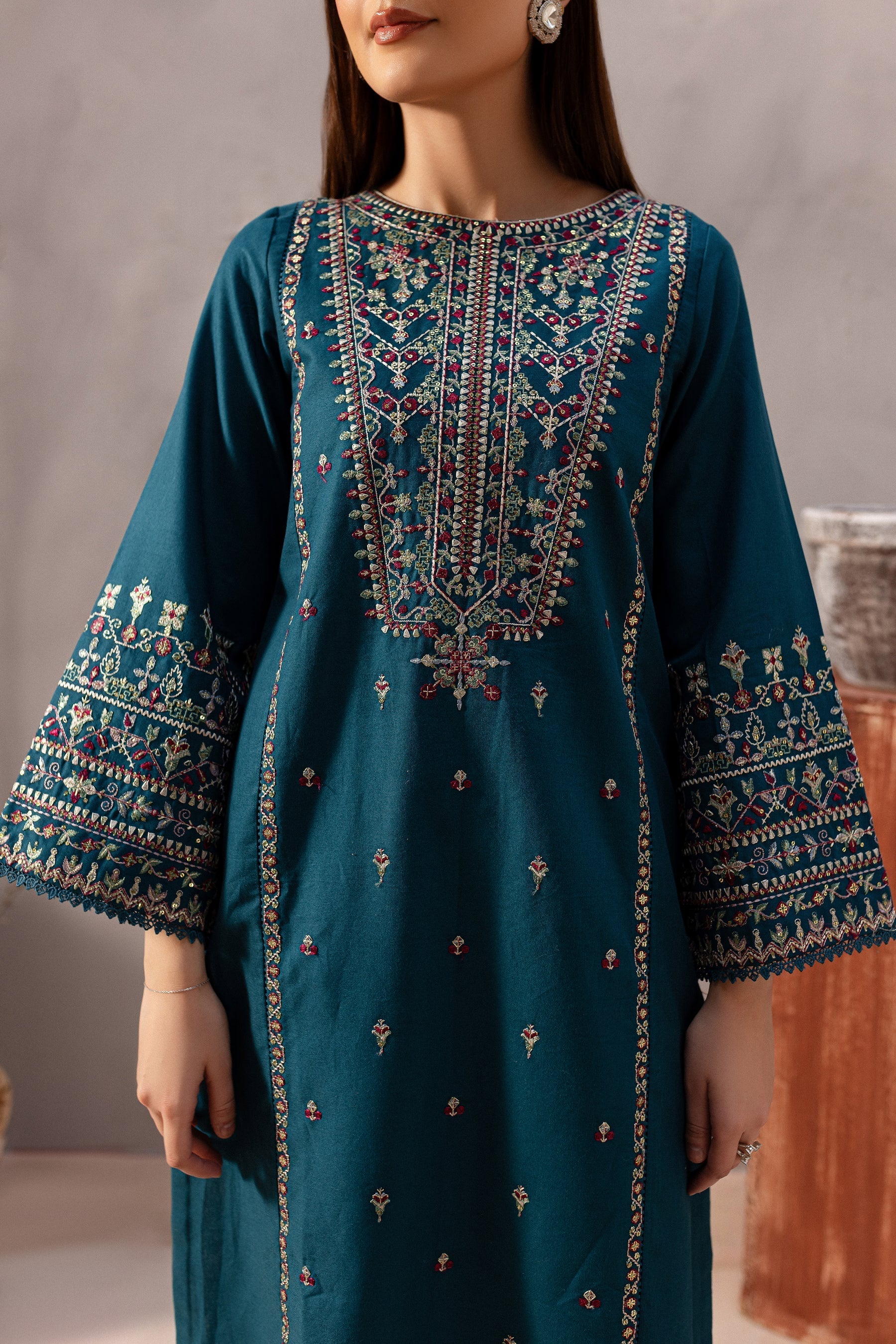 BATIK - 2PC LAWN SEQUIN EMBROIDERED SHIRT AND EMBROIDERED TROUSER - HZ Hazel BATIK - 2PC LAWN SEQUIN EMBROIDERED SHIRT AND EMBROIDERED TROUSER - HZ Hazel