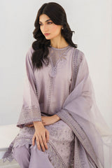 JAZMIN - 3PC LAWN EMBROIDERED SHIRT WITH ORGANZA EMBROIDERED DUPATTA AND TROUSER - HZG1587