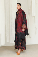BAROQUE - 3PC KARANDI PRINTED SHIRT WITH KARANDI PRINTED SHAWL AND TROUSER - HZG3146