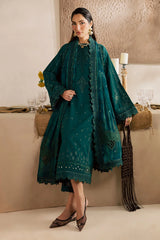 NUREH - 3PC LAWN EMBROIDERED SHIRT WITH CHIFFON EMBROIDERED DUPATTA AND TROUSER - HZG2618