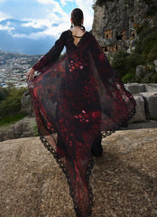 IMAGE - 3PC LAWN EMBROIDERED SHIRT WITH CHIFFON PRINTED DUPATTA AND TROUSER - HZG2868