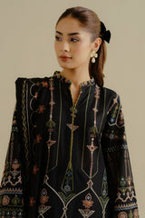 ZARA SHAH JAHAN - 3PC LAWN EMBROIDERED SHIRT WITH CHIFFON EMBROIDERED DUPATTA AND TROUSER - HZG2280